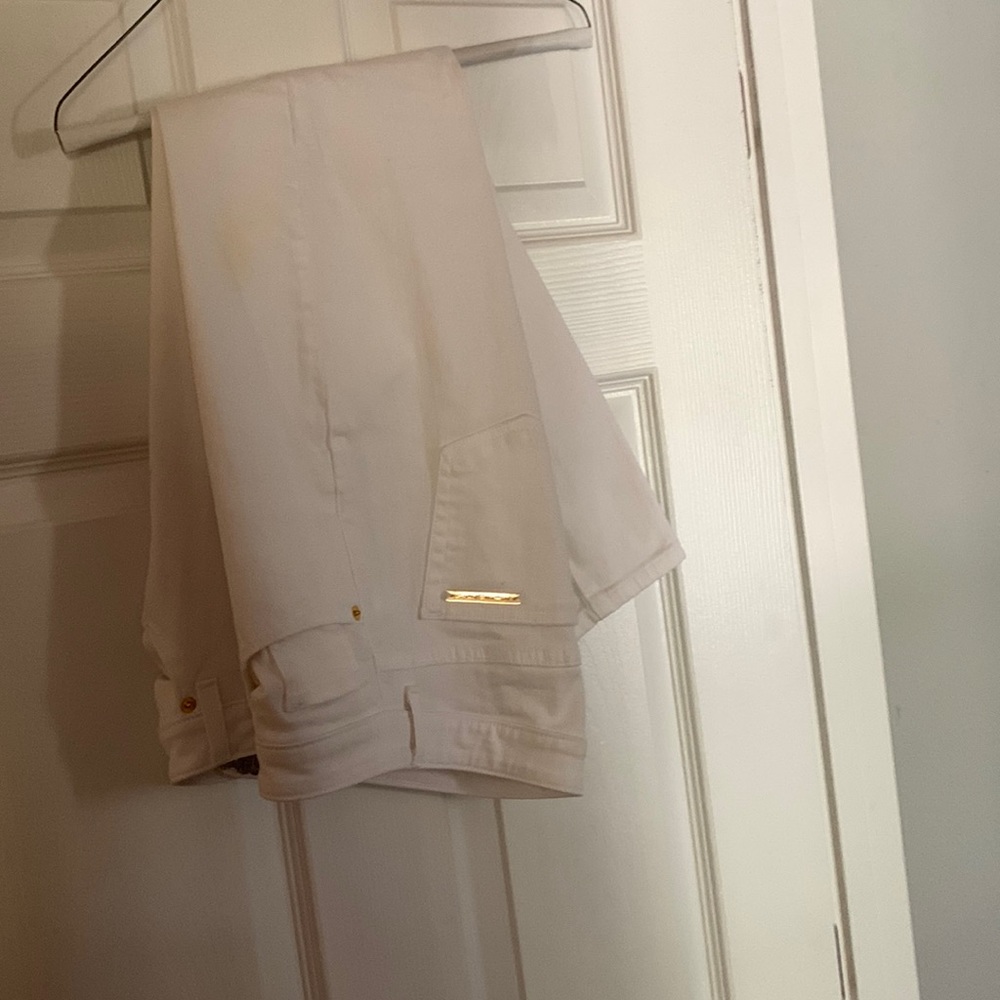 White Michael Kors Crop Skinny Jeans